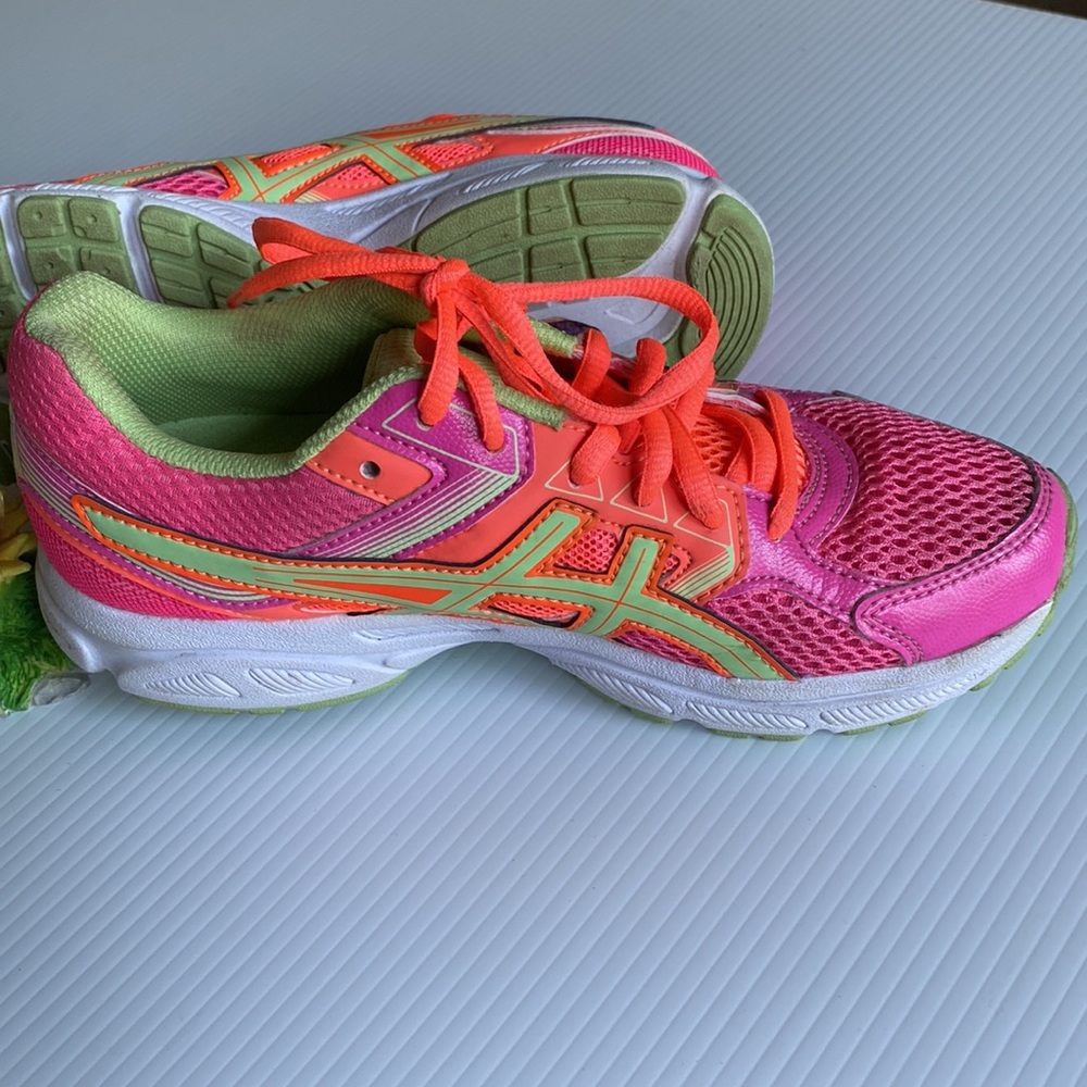 Asics Sneakers Shoes Neon Pink Orange Green Women's 6
